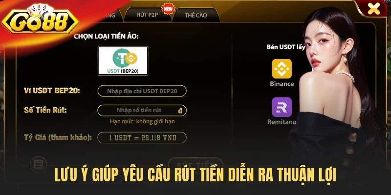 Lưu ý giúp yêu cầu rút tiền diễn ra thuận lợi